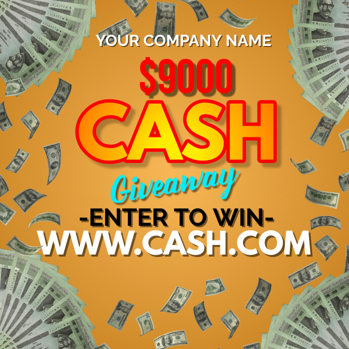 Plantilla de Cash Giveaway Instagram Post | PosterMyWall