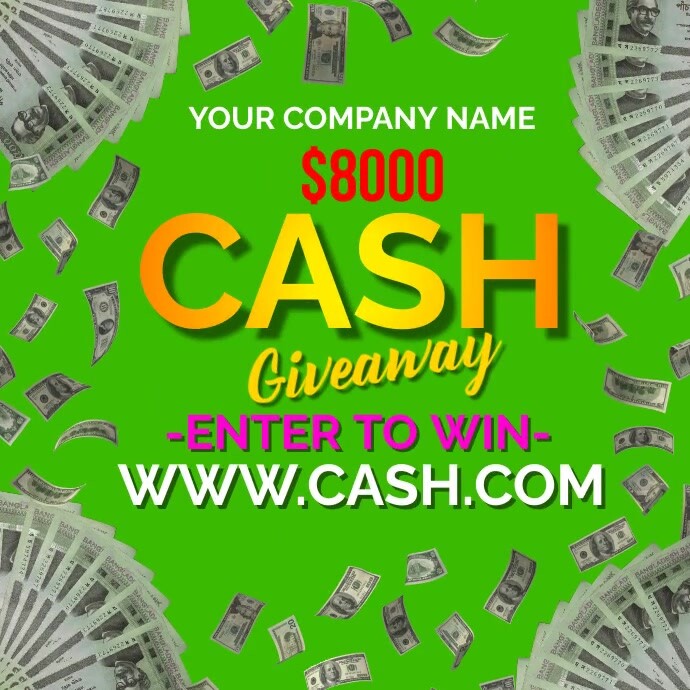 Cash Giveaway Instagram Post Template | PosterMyWall