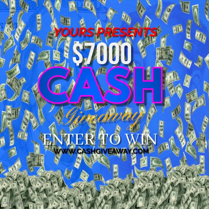 Cash Giveaway Instagram Post Templat | PosterMyWall