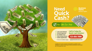 Cash Loan Twitter Post template