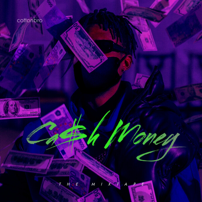 Gift Netted Rapper Cover Cash Money Rap Hip-Hop Trap CD Cover Music Template | PosterMyWall