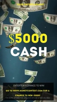 cash prize Instagram Story template