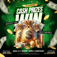 cash prize Publicación de Instagram template