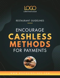 Cashless Payment Method Restaurant Guidelines Flyer (US Letter) template