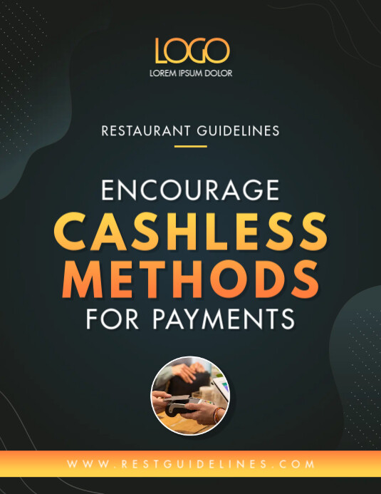 Cashless Payment Method Restaurant Guidelines Template | PosterMyWall