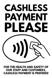 Cashless Payment Recommended Sign Poster Template | PosterMyWall