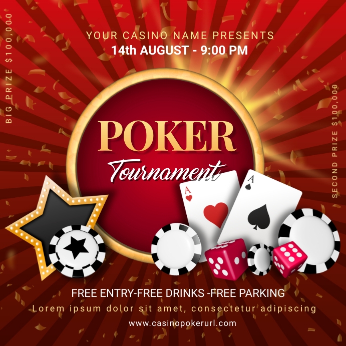 Casino, casino night,event Wpis na Instagrama template