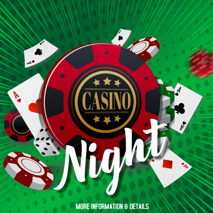 Casino, casino night,event Wpis na Instagrama template