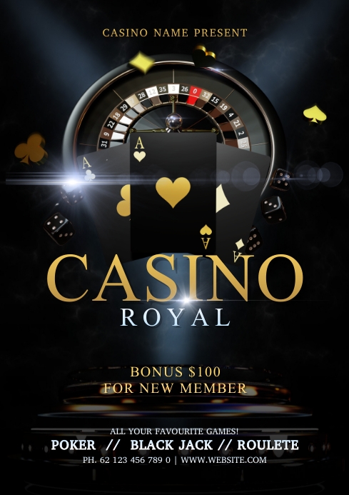 Casino & Poker Flyer / Poster Template A4