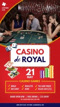 Casino Cabaret Club Digital Display Sign template