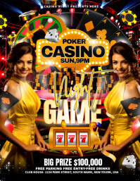 CASINO Flyer (US-Letter) template