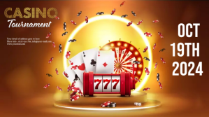 สีส้ม Casino Tournament Digital Display Template
