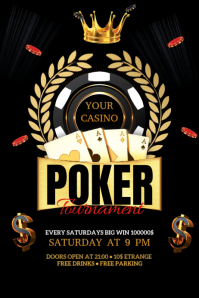 Casino Flyer Banner 4' × 6' template