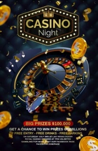 Casino flyer Tabloid template