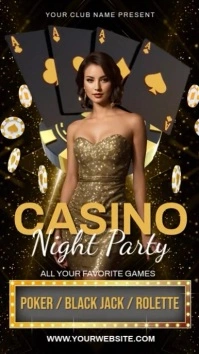 Casino Gambling Night Party Instagram Reel template