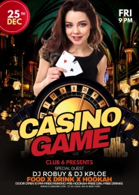 Casino Game Night Flyer A6 template