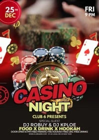 Casino Game Night Flyer A1 template