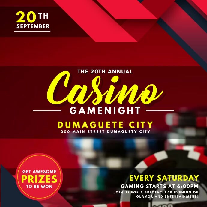 Casino Game Night Online Advert Template Postermywall