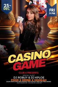 Casino Game Pinterest Graphic template
