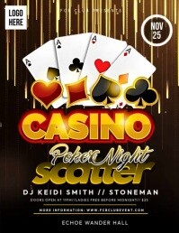 casino gaming ads Volante (Carta US) template