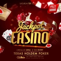 casino jackpot Instagram Post template