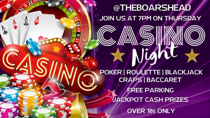 Casino Night Ad Template (1) Ekran reklamowy (16:9)