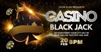 Casino Night Banner Facebook Shared Image template