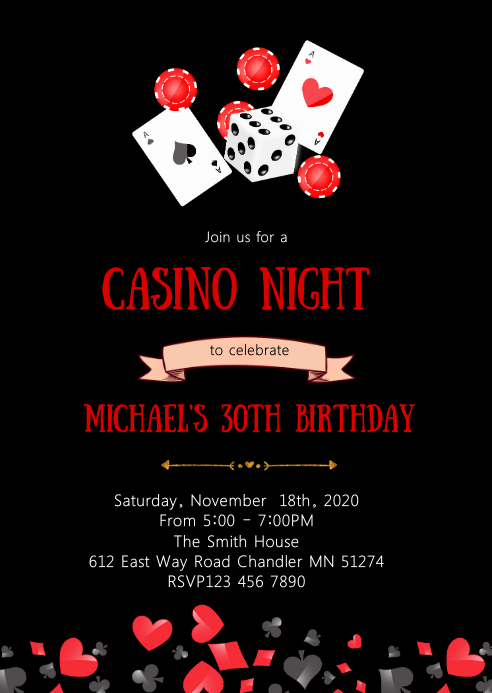 Casino night invitation template Casino night invitation template