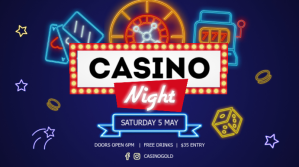 Ungu Casino Night Event Digitalt display Template