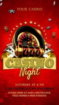 Casino Night Digital Display (9:16) template