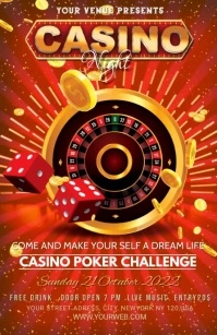 casino night Half Page Wide template