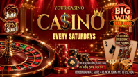 Red Casino Night Event YouTube 缩略图 Template