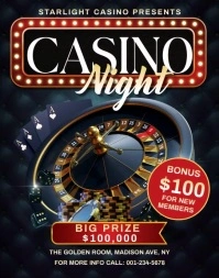 Casino Night Flyer Template Poster/Wallboard