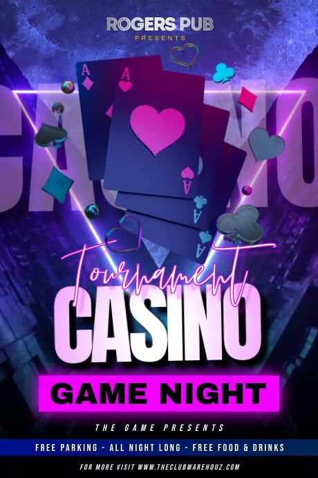 Casino Night Party Cartaz template
