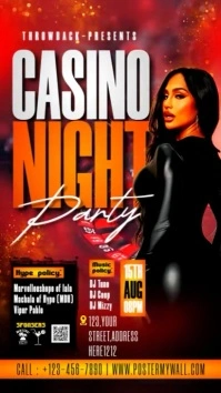 Casino Night party Instagram Reel template