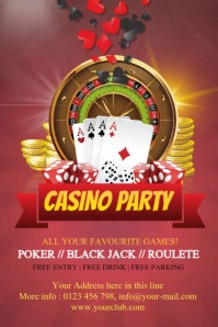 casino night party flyer Pinterest Graphic template