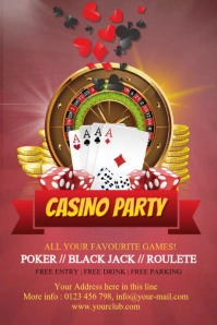 casino night party flyer Grafik Tumblr template