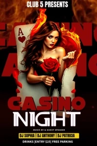 Casino Night Party Video Affiche template
