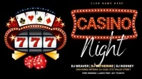 Casino Night Party Video Ecrã digital (16:9) template