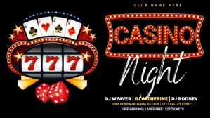 Casino Night Party Video Digitalt display (16:9) template