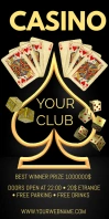 Casino Night template Banner avvolgibile 3' × 6'