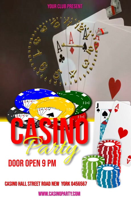 CASINO PARTY Cartaz template