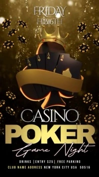 Casino Poker Game Instagram Story template