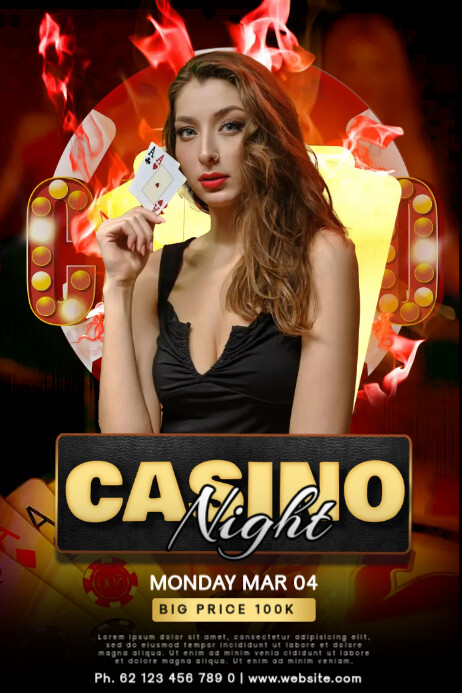 Casino Poker Games Plakat template