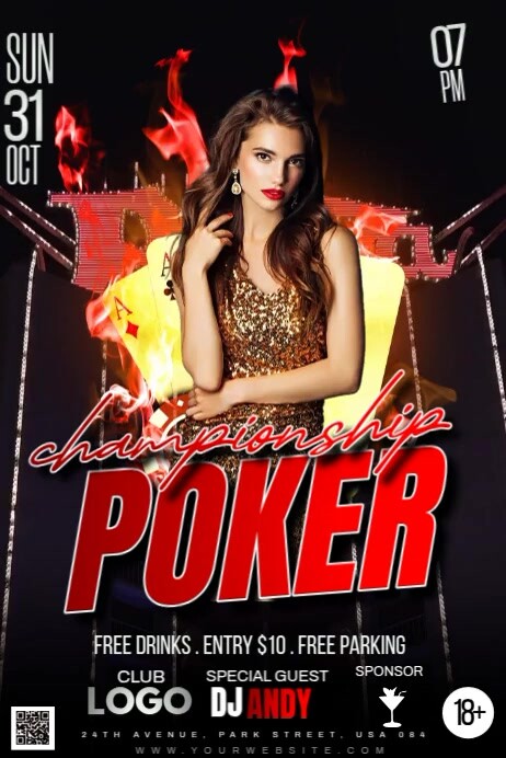 Casino Poker Video Poster template