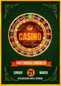 Casino poster A6 template