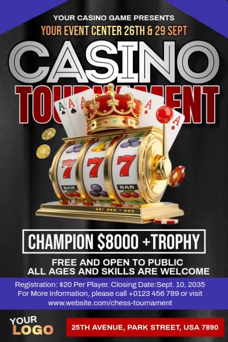 Casino Tournament Plakkaat template