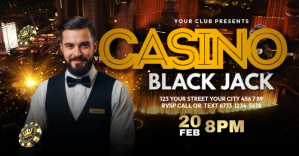 Casinp Black Poster Изображение, которым поделились на Facebook template