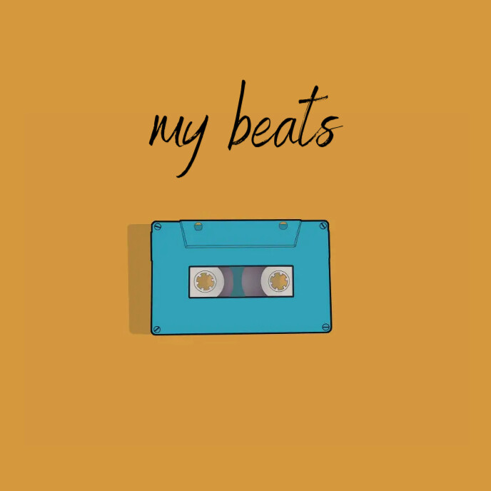 Cassette beats Album Song Cover Art ปกอัลบั้ม template