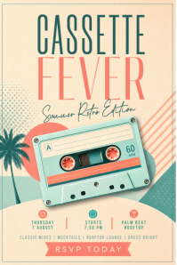 Cassette Fever Плакат template